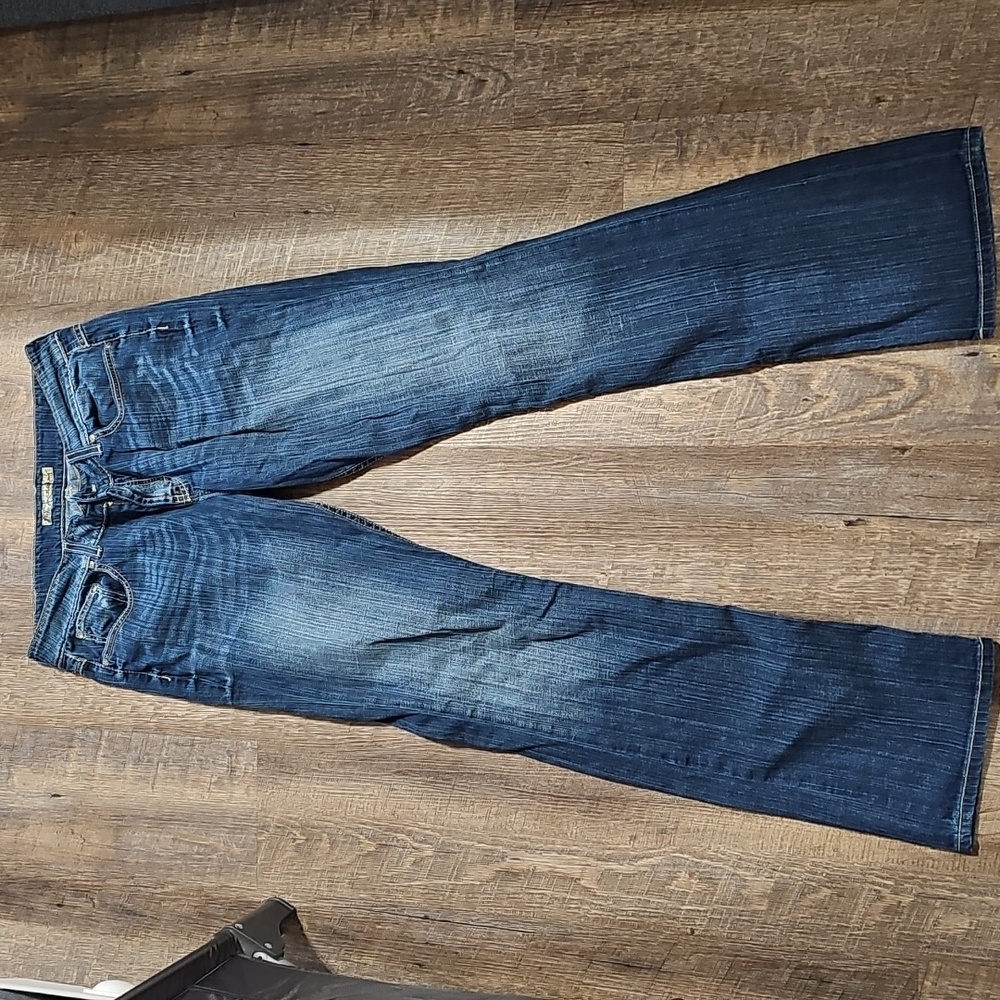 BKE Blue Boot Cut Jeans with Classic Medium Wash